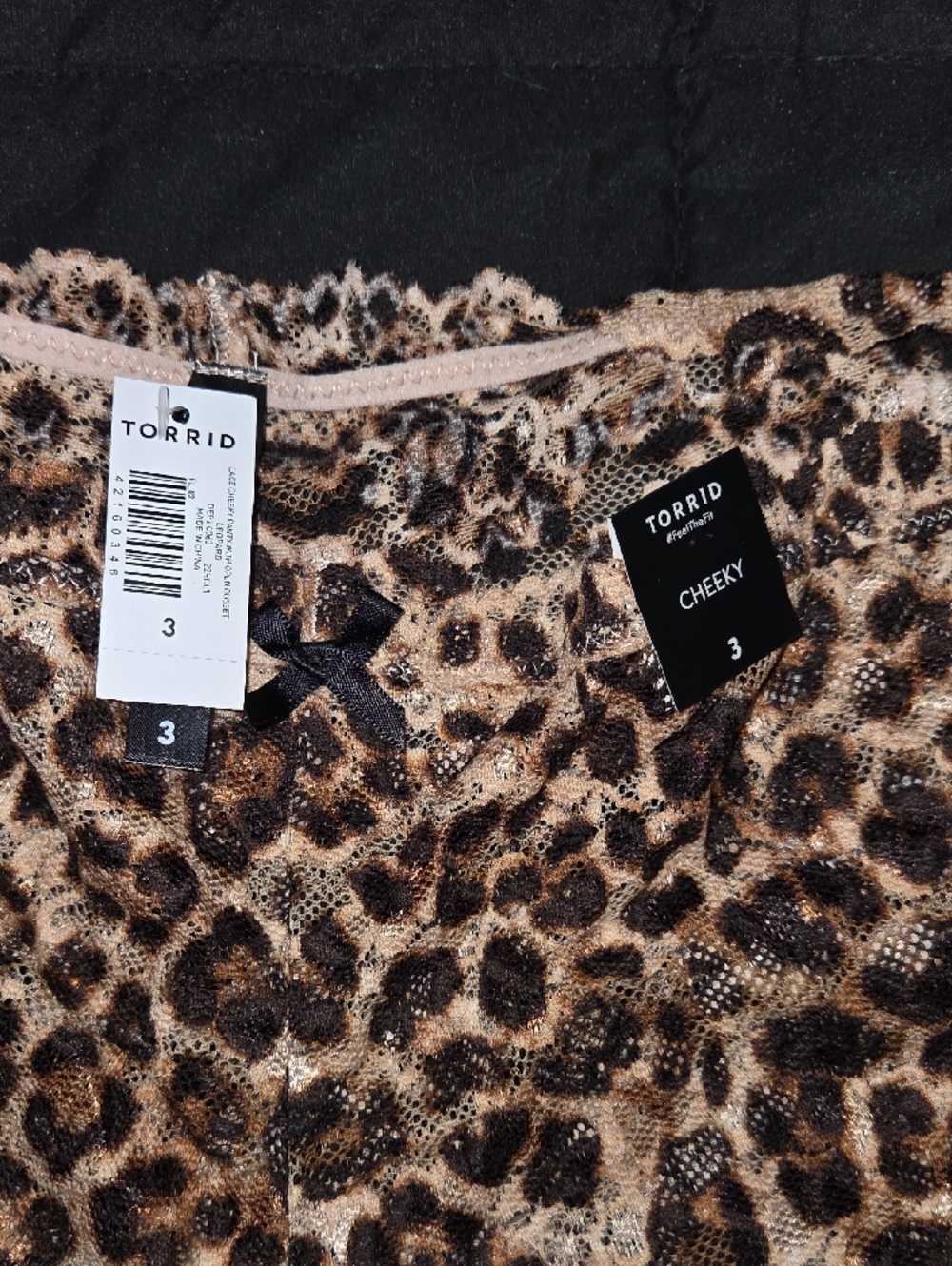 torrid Leopard Print Cheeky Lace Panty - Brown & Black - Picture 4 of 4